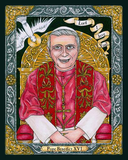 Wall Frame Espresso, Matted - Benedict XVI by Brenda Nippert - Trinity Stores