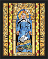 Wall Frame Black - St. Hildegard of Bingen by B. Nippert