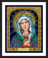 Wall Frame Black - Blessed Mary Mother of God by B. Nippert