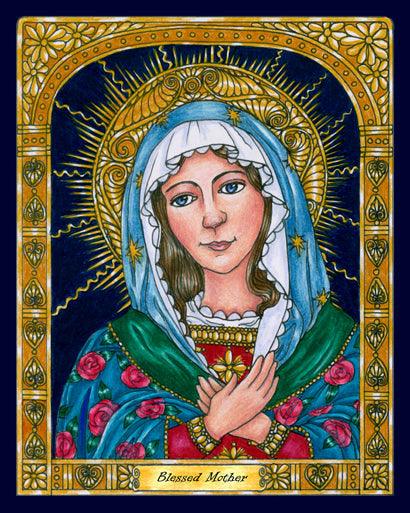 Metal Print - Blessed Mary Mother of God by Brenda Nippert - Trinity Stores