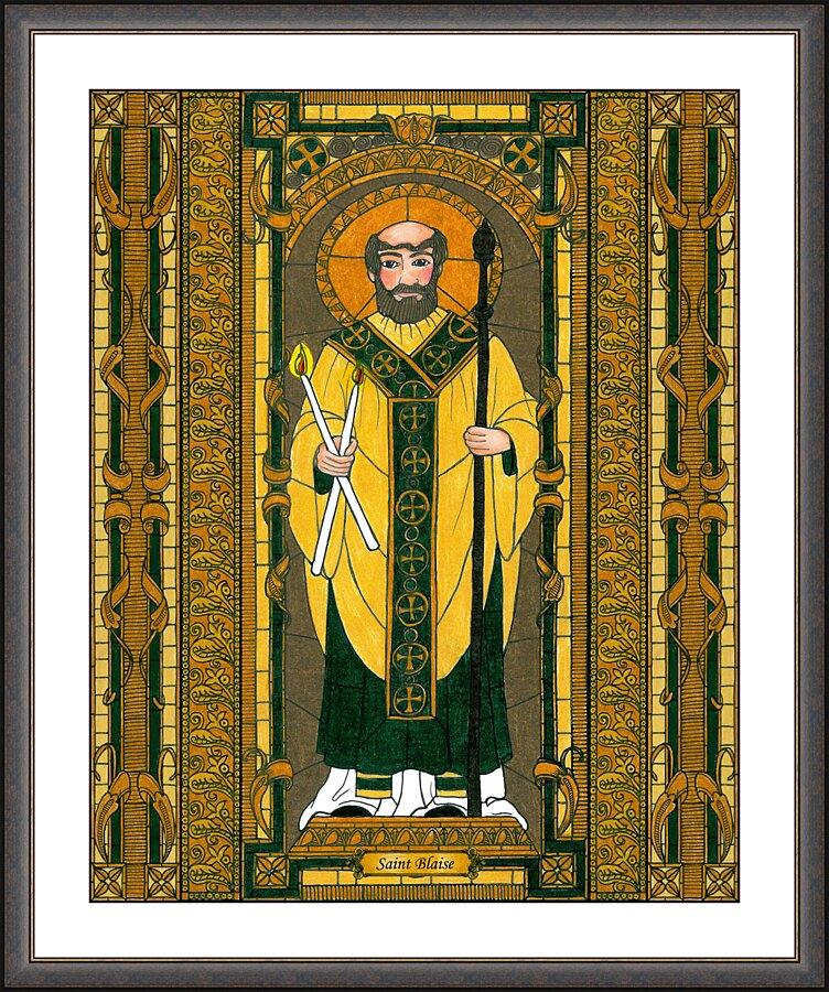 Wall Frame Espresso, Matted - St. Blaise by Brenda Nippert - Trinity Stores