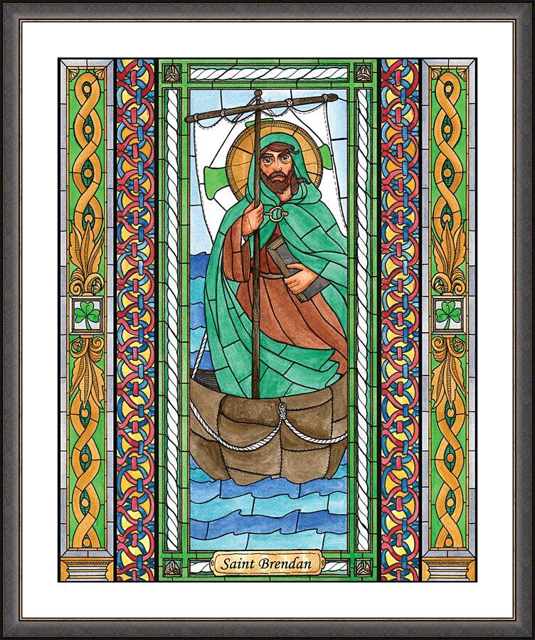 Wall Frame Espresso, Matted - St. Brendan by Brenda Nippert - Trinity Stores