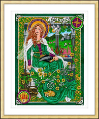 Wall Frame Gold - St. Brigid by B. Nippert