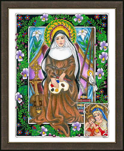 Wall Frame Espresso - St. Catherine of Bologna by Brenda Nippert - Trinity Stores