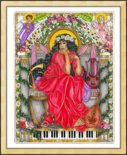 Wall Frame Gold - St. Cecilia by Brenda Nippert - Trinity Stores