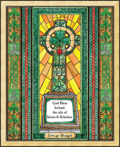 Wall Frame Gold - Celtic Cross by B. Nippert