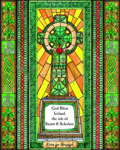 Wall Frame Espresso, Matted - Celtic Cross by B. Nippert