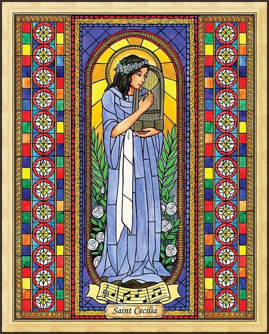 Wall Frame Gold - St. Cecilia by B. Nippert