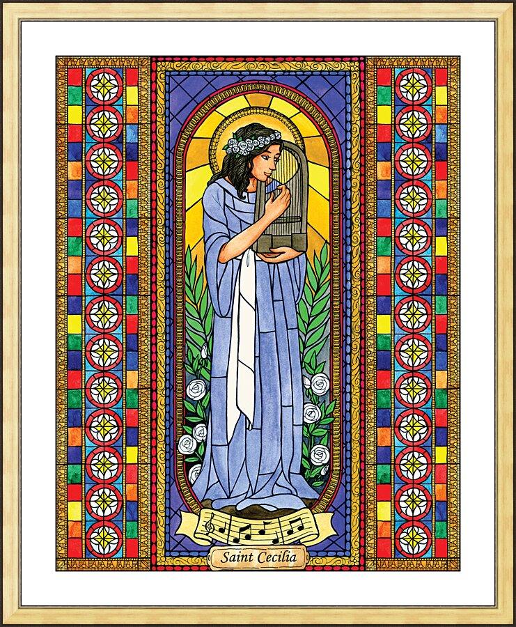 Wall Frame Gold, Matted - St. Cecilia by Brenda Nippert - Trinity Stores