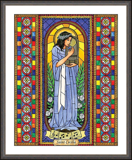Wall Frame Espresso, Matted - St. Cecilia by B. Nippert