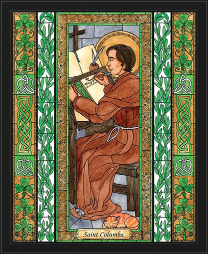 Wall Frame Black - St. Columba by Brenda Nippert - Trinity Stores