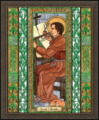 Wall Frame Espresso - St. Columba by Brenda Nippert - Trinity Stores