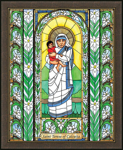Wall Frame Espresso - St. Teresa of Calcutta by B. Nippert