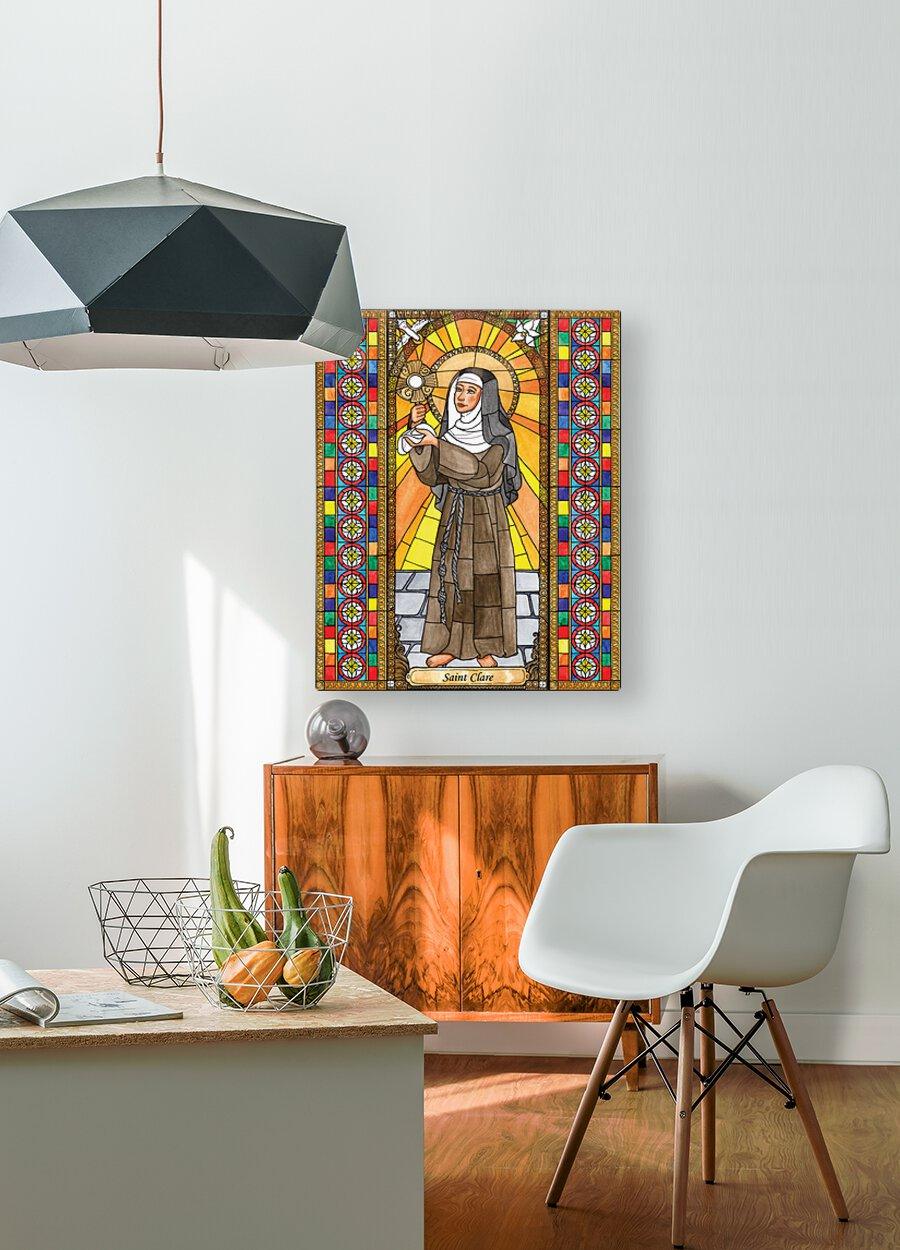 Metal Print - St. Clare of Assisi by Brenda Nippert - Trinity Stores