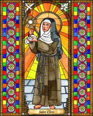 Acrylic Print - St. Clare of Assisi by B. Nippert