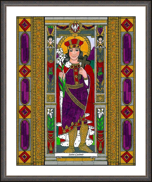 Wall Frame Espresso, Matted - St. Casimir by B. Nippert