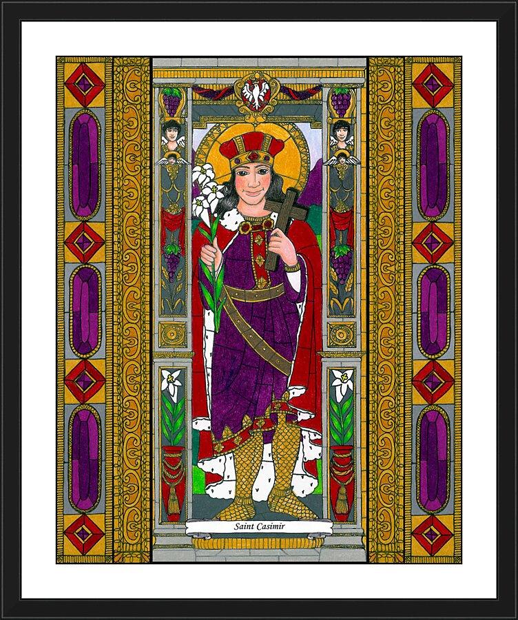 Wall Frame Black, Matted - St. Casimir by Brenda Nippert - Trinity Stores