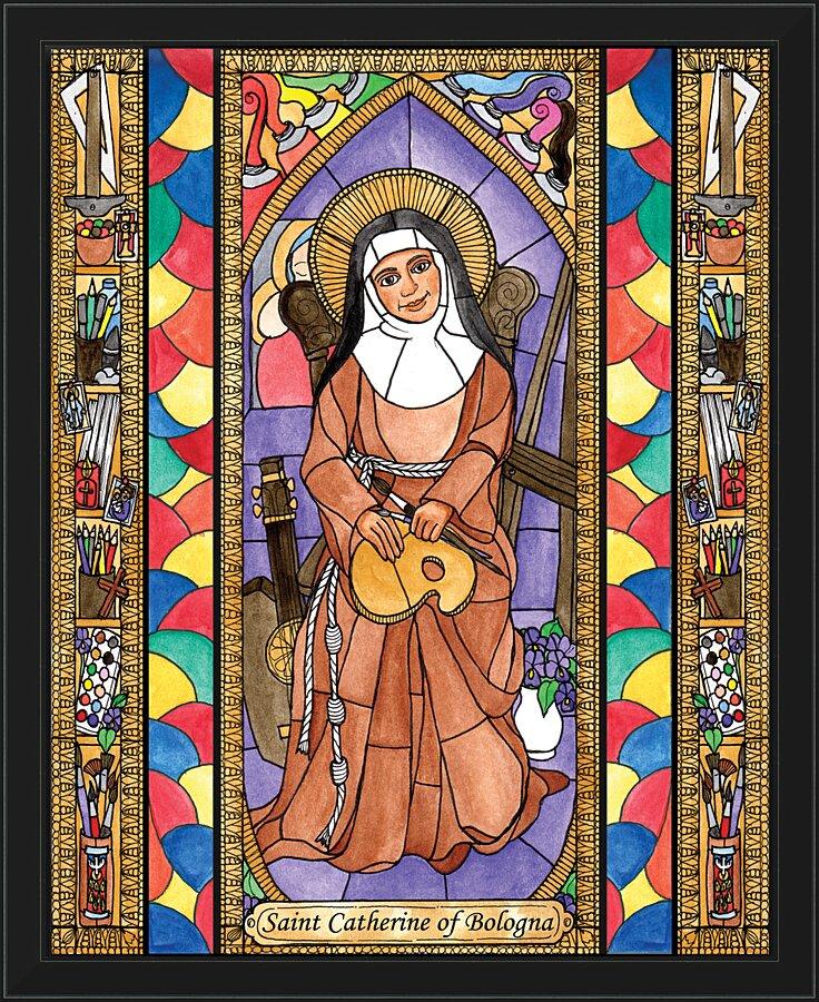 Wall Frame Black - St. Catherine of Bologna by Brenda Nippert - Trinity Stores