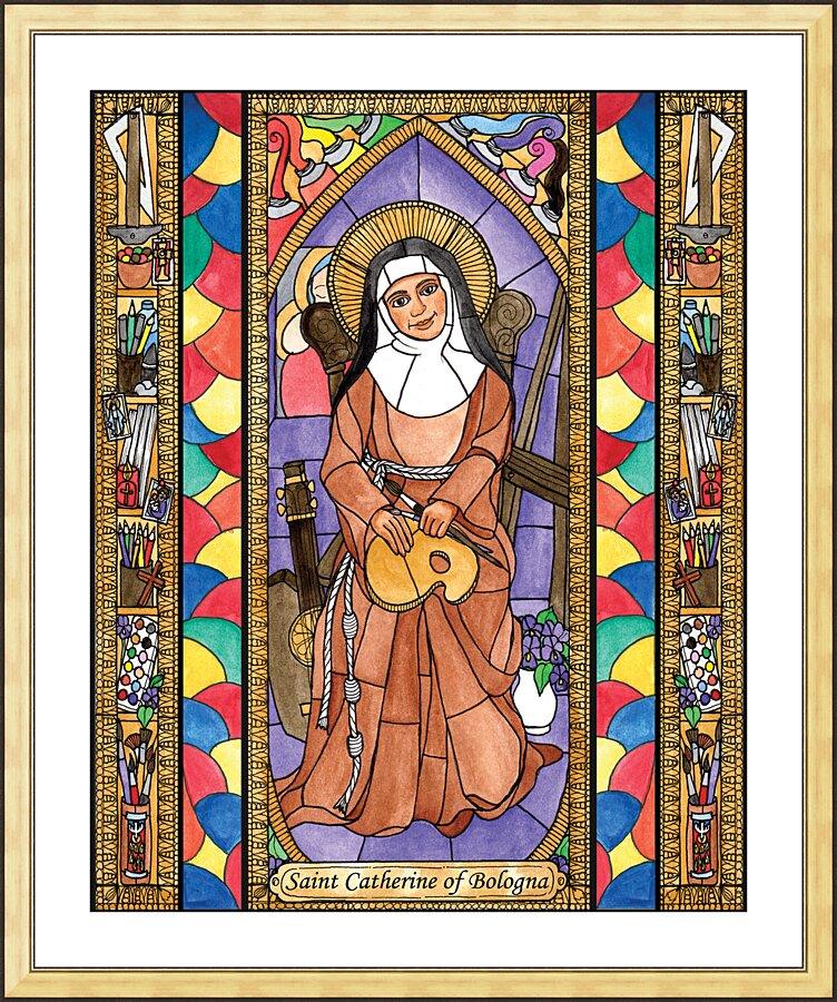 Wall Frame Gold, Matted - St. Catherine of Bologna by Brenda Nippert - Trinity Stores