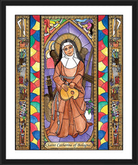 Wall Frame Black - St. Catherine of Bologna by B. Nippert