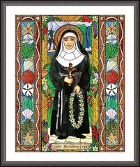 Wall Frame Espresso - St. Marianne Cope by B. Nippert