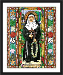 Wall Frame Black - St. Marianne Cope by B. Nippert