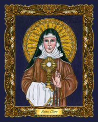 Acrylic Print - St. Clare of Assisi by B. Nippert