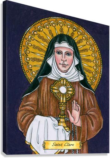 Canvas Print - St. Clare of Assisi by Brenda Nippert - Trinity Stores