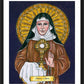 Wall Frame Black, Matted - St. Clare of Assisi by Brenda Nippert - Trinity Stores