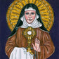Wall Frame Gold, Matted - St. Clare of Assisi by B. Nippert
