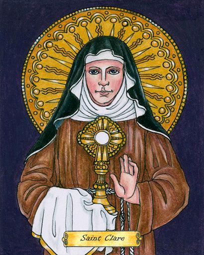 Metal Print - St. Clare of Assisi by Brenda Nippert - Trinity Stores