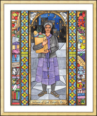 Wall Frame Gold - Dorothy Day, Servant of God by B. Nippert