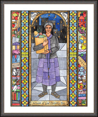 Wall Frame Espresso - Dorothy Day, Servant of God by B. Nippert