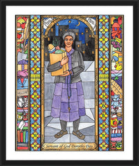 Wall Frame Black - Dorothy Day, Servant of God by B. Nippert