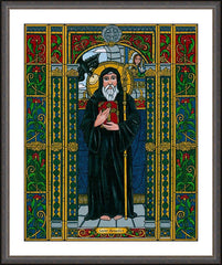 Wall Frame Espresso - St. Benedict of Nursia by B. Nippert