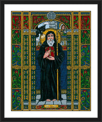 Wall Frame Black - St. Benedict of Nursia by B. Nippert