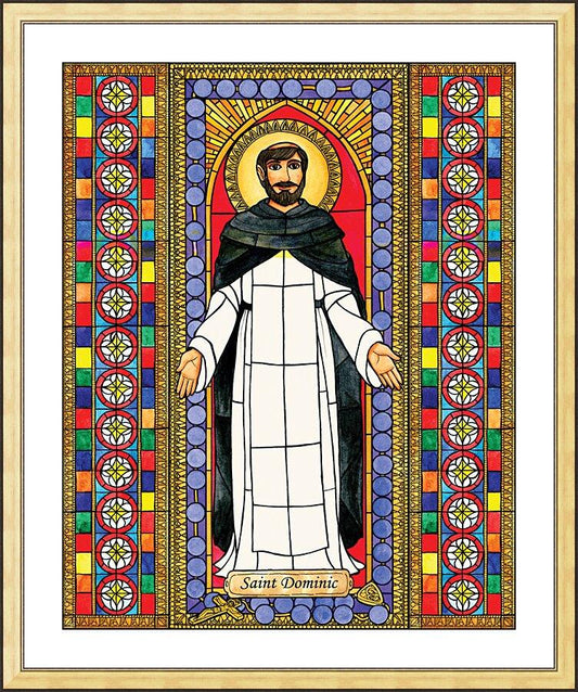 Wall Frame Gold, Matted - St. Dominic by B. Nippert