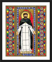 Wall Frame Black - St. Dominic by B. Nippert