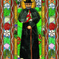 Wall Frame Black, Matted - St. Damien of Molokai by B. Nippert