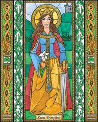 Metal Print - St. Dymphna by B. Nippert