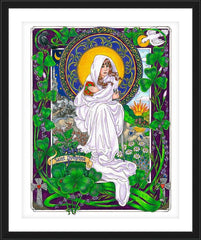 Wall Frame Black - St. Dymphna by B. Nippert