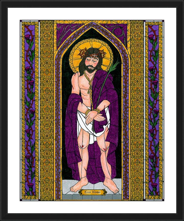 Wall Frame Black, Matted - Ecce Homo by Brenda Nippert - Trinity Stores
