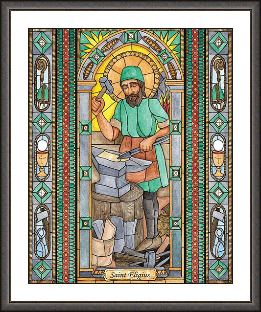 Wall Frame Espresso, Matted - St. Eligius by B. Nippert
