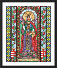 Wall Frame Black - St. Elizabeth of Hungary by B. Nippert