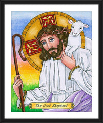Wall Frame Black - Good Shepherd  by B. Nippert
