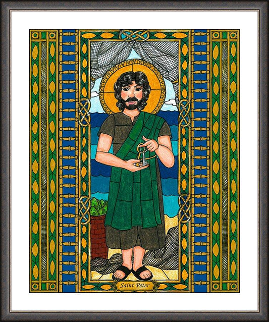 Wall Frame Espresso, Matted - St. Peter by B. Nippert