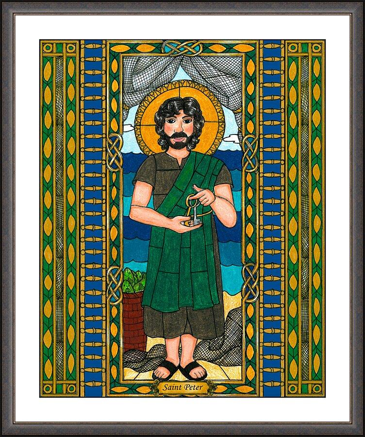 Wall Frame Espresso, Matted - St. Peter by Brenda Nippert - Trinity Stores