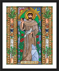 Wall Frame Black - St. Francis of Assisi by B. Nippert