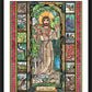 Wall Frame Black, Matted - St. Francis - Patron of Exotic Animals by Brenda Nippert - Trinity Stores