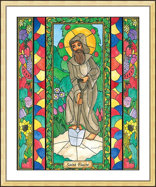 Wall Frame Gold, Matted - St. Fiacre by B. Nippert